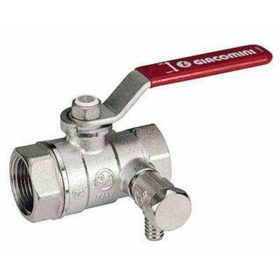 Кран шаровый со спускником Giacomini Ду15 R250DS