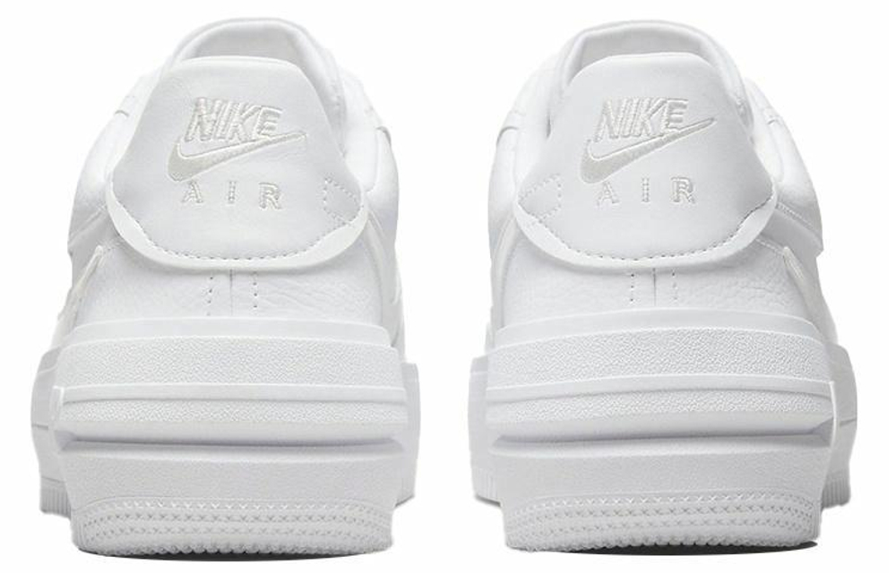 Кроссовки Nike Air Force 1 Plt.Af.Orm "Triple White" (Женская размерная сетка)
