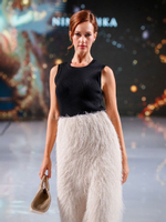 Юбка миди с бахромой