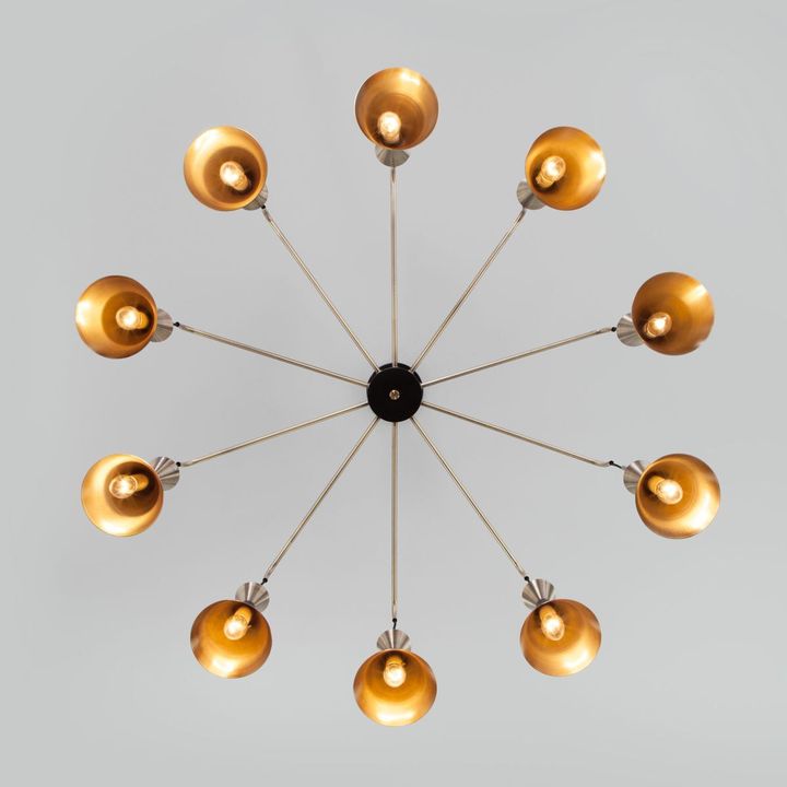 Подвесная люстра Bogates Glustin 316/10 латунь / черный