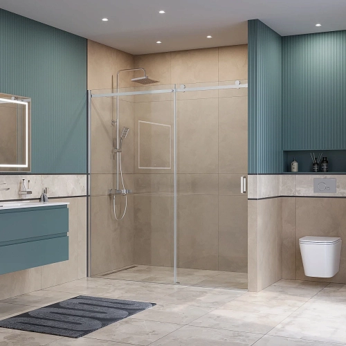 Душевая дверь BelBagno SOFT_CLOSE-2-BF-1-180-C-Cr 180 стекло прозрачное/профиль хром