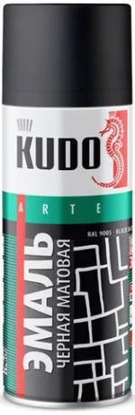 Универсальная черная матовая эмаль KUDO 0.52 л KU-1102