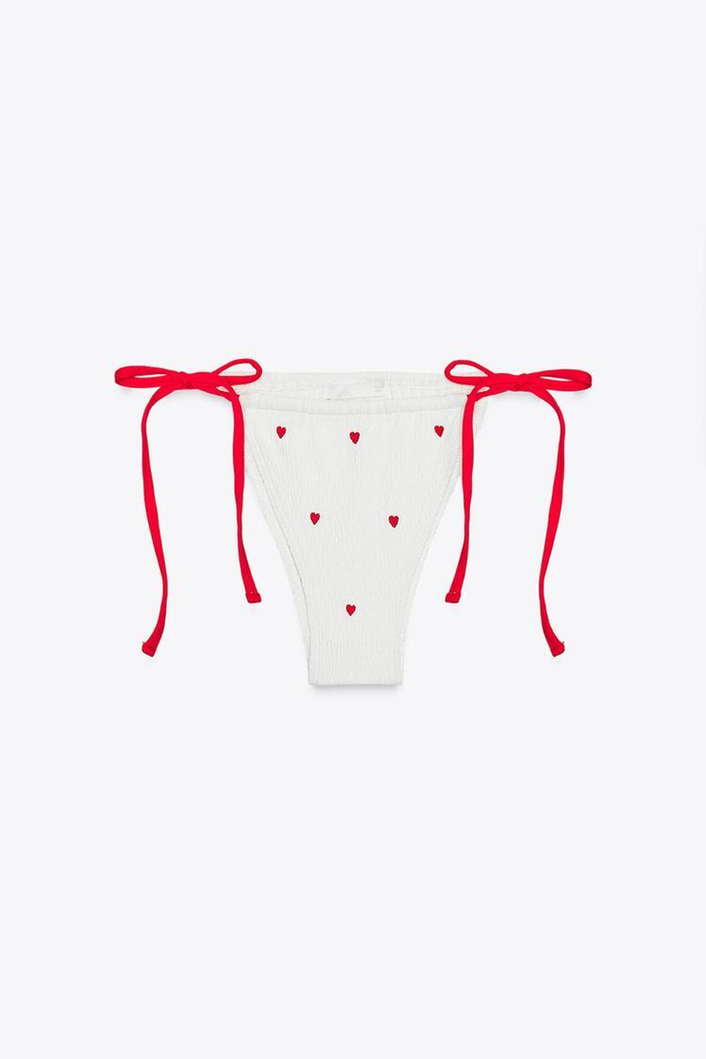 ZARA ПЛАВКИ-БИКИНИ С ЭЛАСТИЧНОЙ ВЫШИВКОЙ, ЭКРЮ