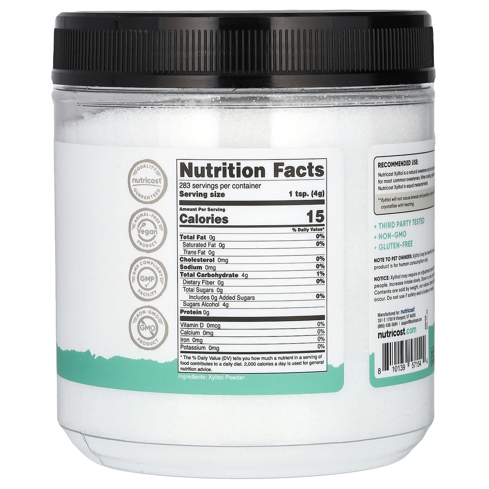 Nutricost, Pantry, ксилитол в порошке, подсластитель на растительной основе, 1134 г (2,5 фунта)