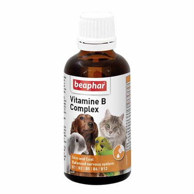 Витамины для кожи и шерсти для всех типов животных (Beaphar Vitamine B Complex) 50 мл