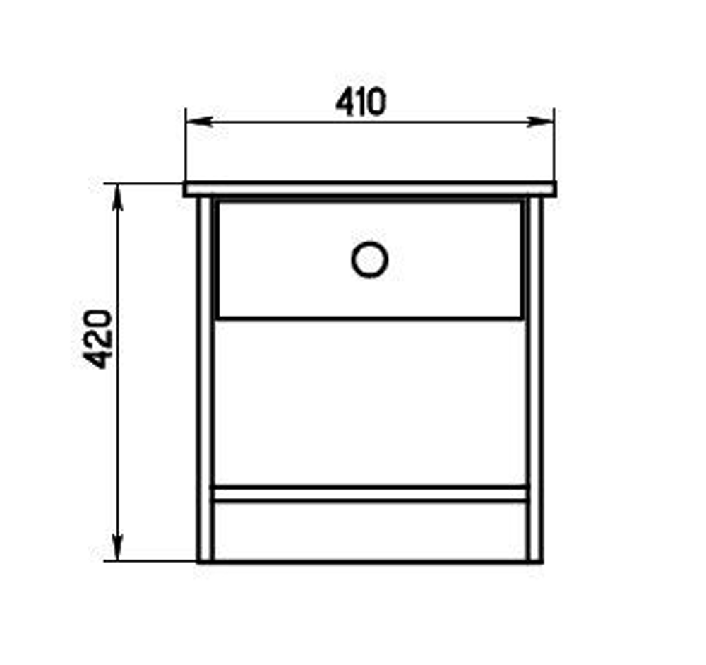 Тумба прикроватная Хаба 1 ящик, белый/антик (рекламация)
