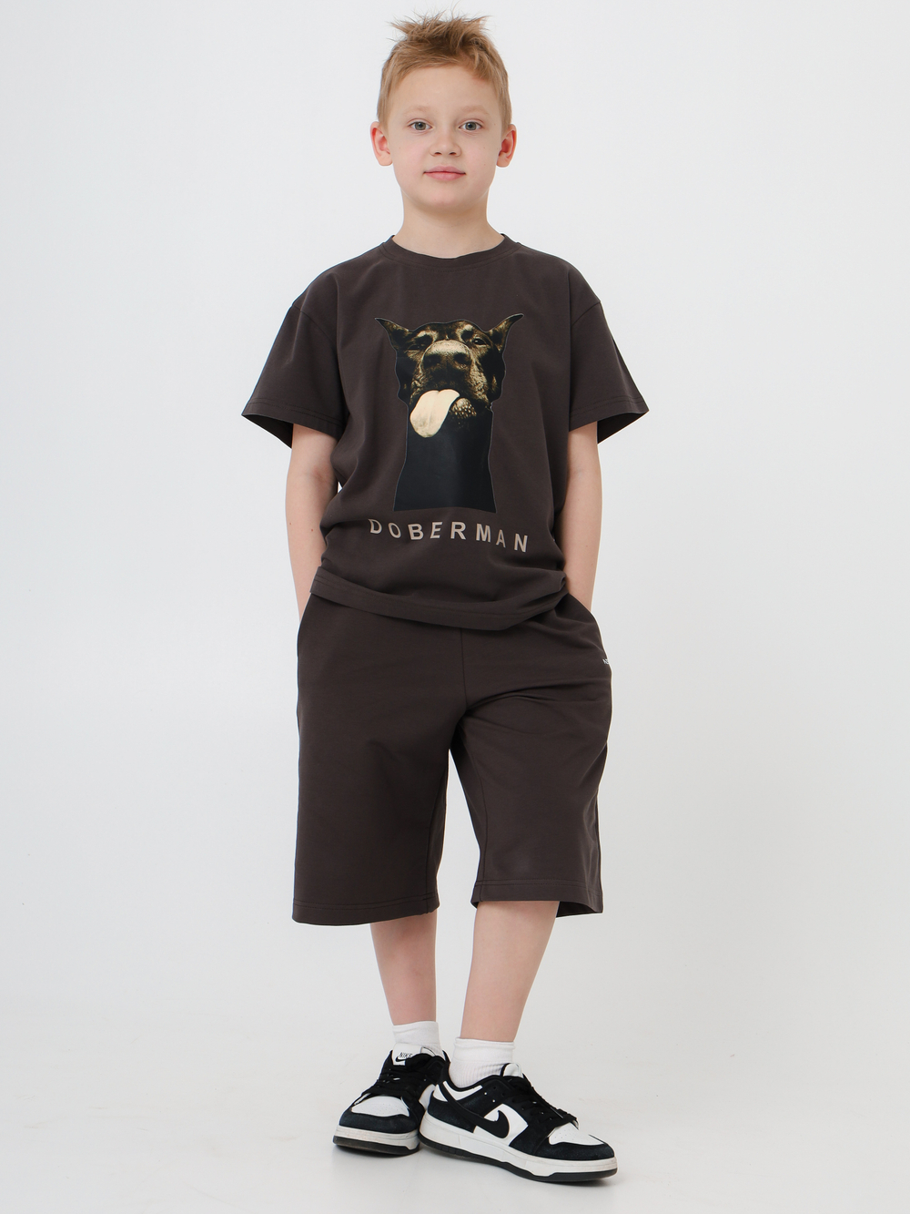 Бермуды трикотажные Over, шоколад