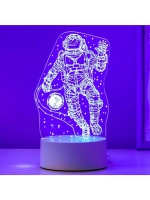 Светильник 3D ночник RISALUX «Космонавт», LED RGB, от сети,