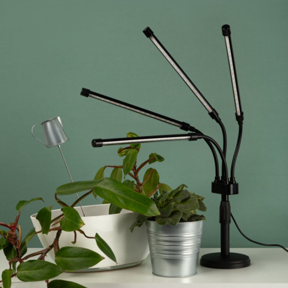 Настольный светильник для растений ЭРА FITO-40W-АLED-Ra полного спектра 40 Вт черный