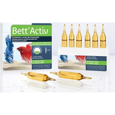 Prodibio Bett`Activ 12 ампул - кондиционер для подготовки воды для аквариумов с петушками (1 ампула до 30 л)