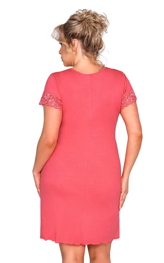 Mariza plus nightdress Coral