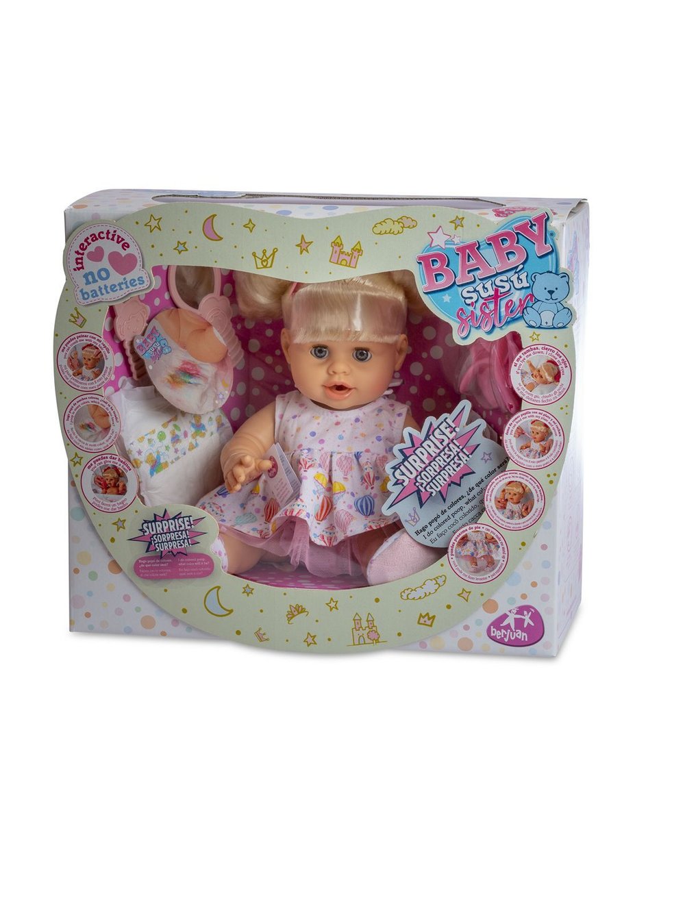Кукла Berjuan виниловая 38см Susu interactivo в наборе (6008)