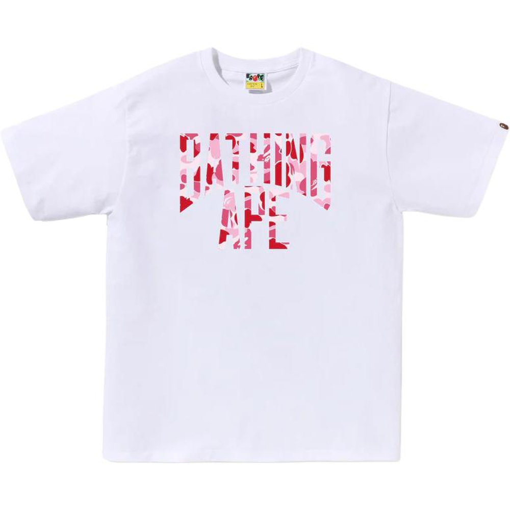 A Bathing Ape Bathing Ape Ss25 Футболка белый розовый