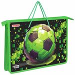 Папка на молнии с ручками ПИФАГОР А4, 1 отделение, пластик, ручки-шнурок, "Offline", 273354