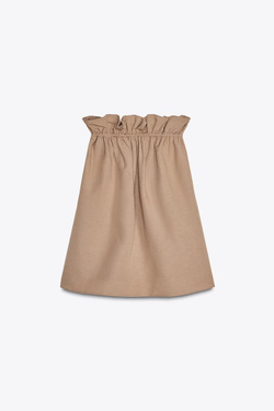 ZARA ТОП С ОТКРЫТЫМИ ПЛЕЧАМИ, СВЕТЛО-КОРИЧНЕВЫЙ