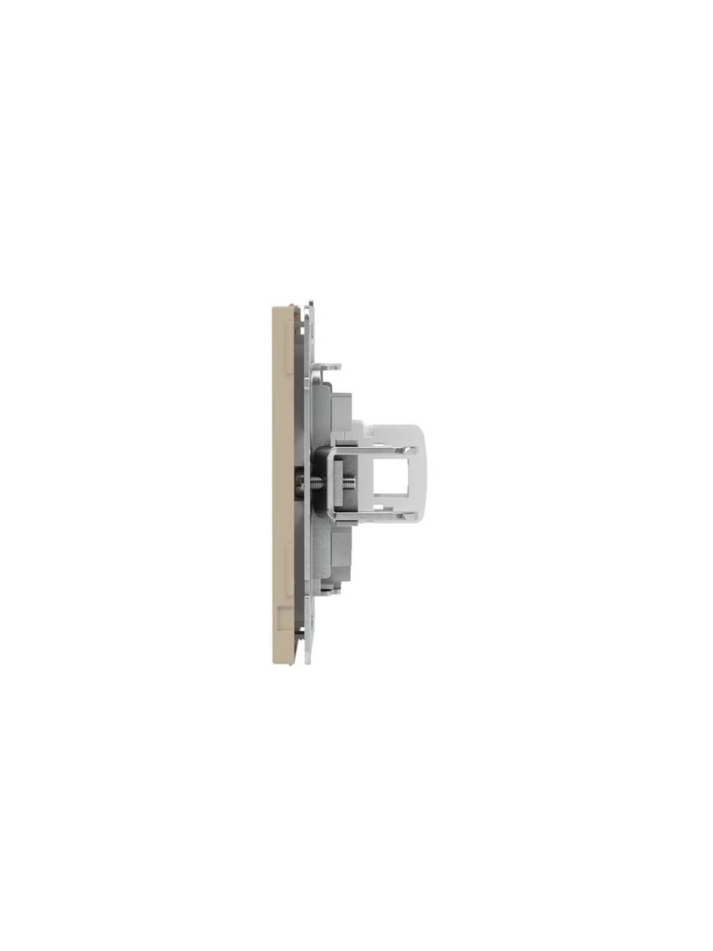 Розетка компьютерная 1-м KANT RJ45 кат.5E без шторки ванильн. марципан DKC 7015663
