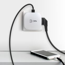 Разветвитель электрический ЭРА SP-3e-USB-2A на 3 розетки + 2 USB с заземлением со шторками 16А белый | Удлинители и сетевые фильтры