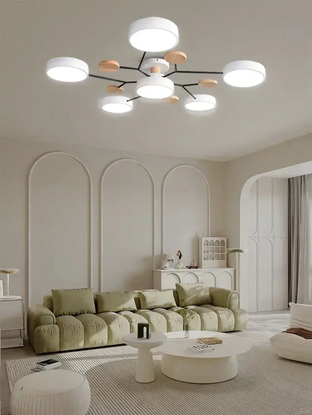 Люстра потолочная светодиодная на кухню, прихожую и спальню,72 Вт