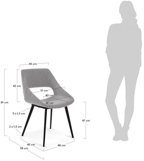Стул Hest светло-серый La Forma Испания 