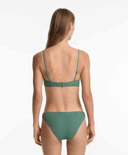 OYSHO Вязаный треугольный топ для бикини, зеленый