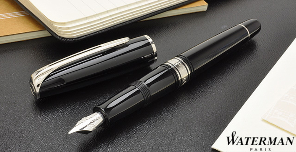 Перьевая ручка Waterman Charleston, цвет: Black/CT, перо: F (13011 F)