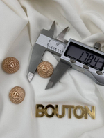 Пуговицы Шан. матовое золото плетеные