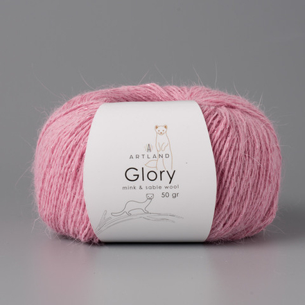 Glory, Нейлон-10% Соболь-10% Норка-75% Металлик-5%, 50 гр. - 240 м, розовый
