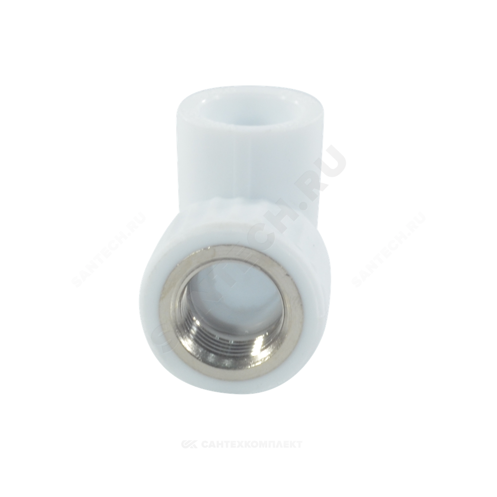 Угольник PP-R комбинированный белый Дн 25х1/2" ВР VALFEX 10125125
