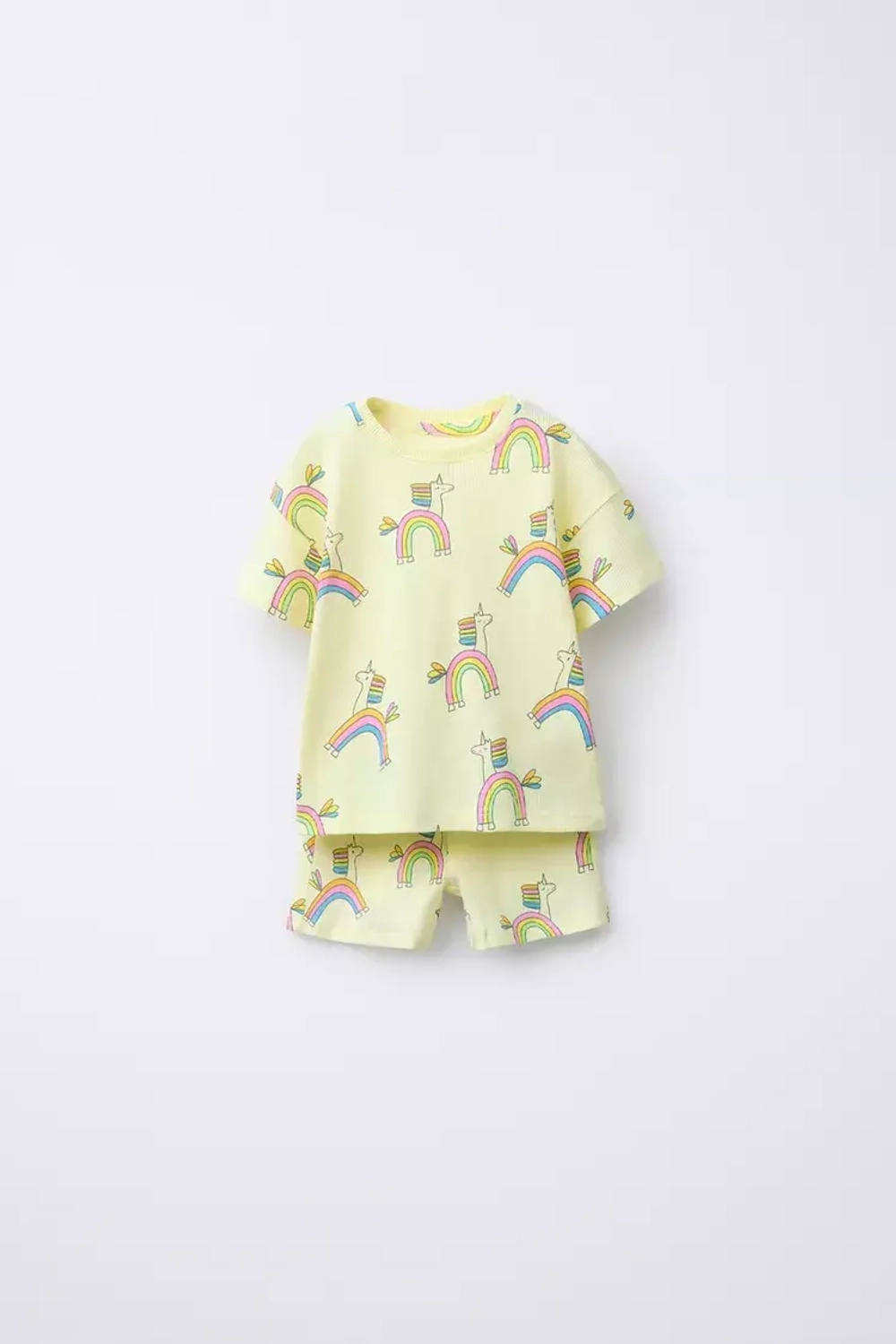 ZARA ПИЖАМА С ПРИНТОМ «ЕДИНОРОГ», ЖЕЛТЫЙ