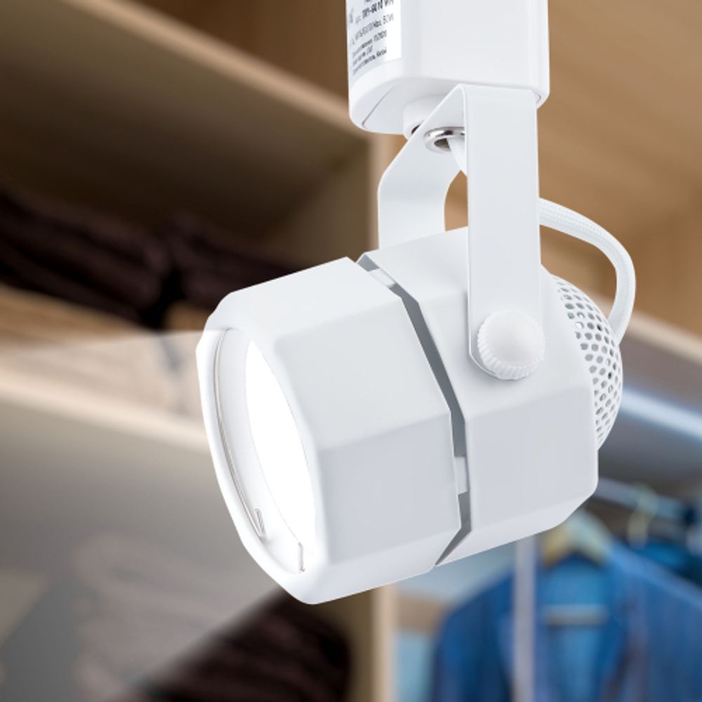 Трековый светильник однофазный ЭРА TR9-GU10 WH под лампу GU10 белый | Однофазные светильники под лампу