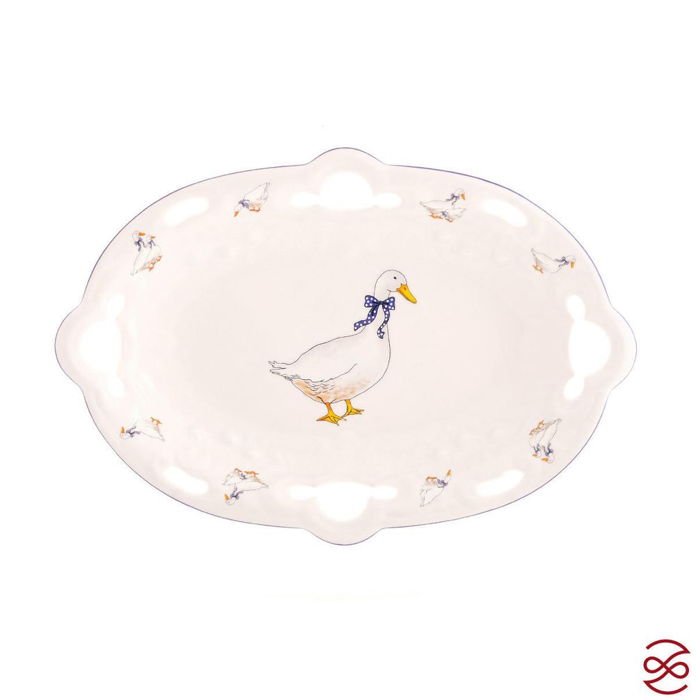 Блюдо овальное Queen's Crown Гуси 37 см