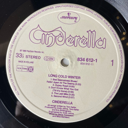 Винтажная виниловая пластинка LP Cinderella Long Cold Winter (Нидерланды 1988)