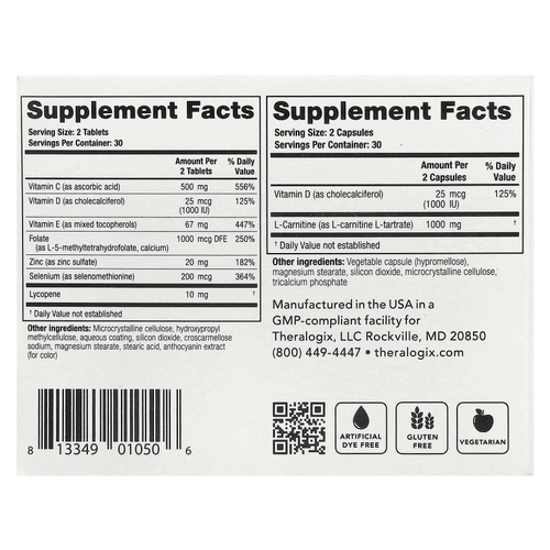 Theralogix, ConceptionXR®, формула для поддержки моторики, 60 таблеток + 60 капсул