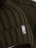 Шапка для мальчика осенняя вязаная и снуд