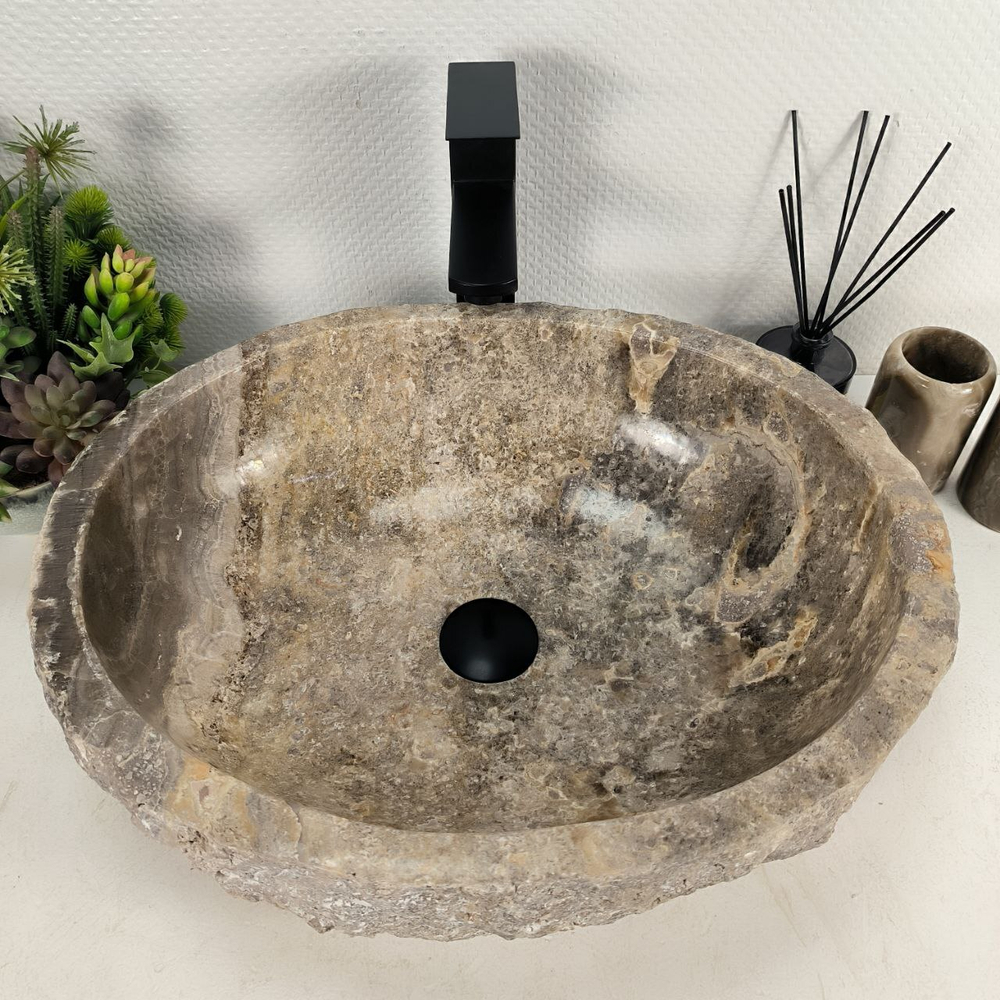 Раковина из оникса Erozy Grey EO-64616 52*42*15 0183