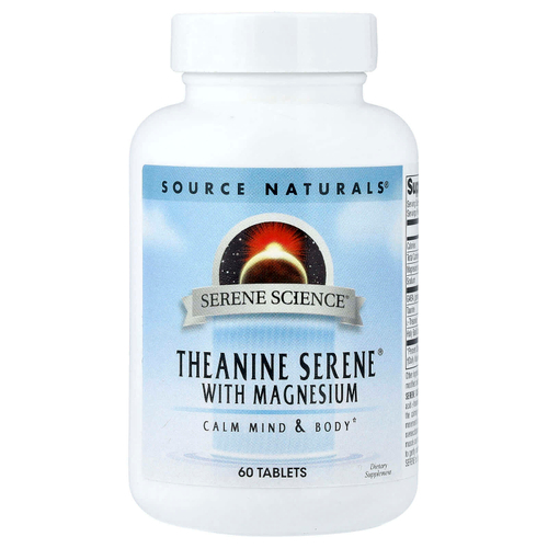 Source Naturals, Serene Science®, Theanine Serene® с магнием, 60 таблеток