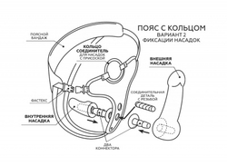 Пояс премиум-класса WOMAN SIMPLEX с тремя насадками