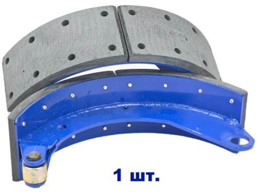Колодка барабанного тормоза а/м ПАЗ-3205 мост КАНАШ, увеличенная накладка 16-я(с роликом) АККОР