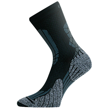 Носки Lasting ITU-900 -10°C +10°C (Всесезонные) microfiber+polypropylene, черный с серыми полосками -