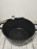 Кастрюля 5л АП Гранит стекл крышка под/упак к263аг