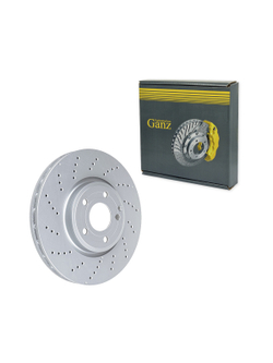 Диск тормозной передний перфорированный с покрытием для MB CLS-C218/X218 (11-17)/ D=322MM GANZ GIJ10152