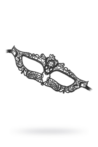 Маска нитяная узкая Eromantica Lady, текстиль, черная, 24,5 см