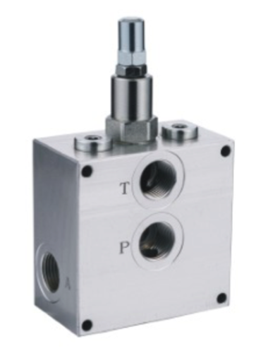 BS5-C2 - Плита монтажная под CETOP05 (DN10) с предохранительным клапаном (20-210 бар, 40 бар/оборот)