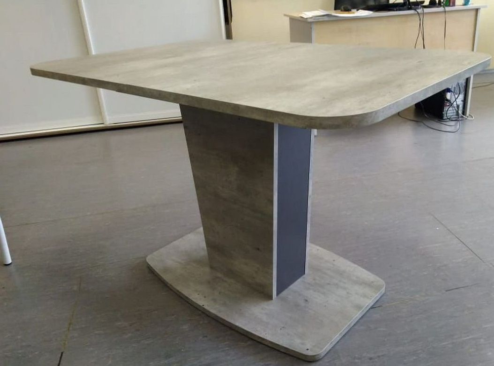 Стол кухонный обеденный раздвижной Белый Шагрень/Антрацит, Киото, 120х75х75 см