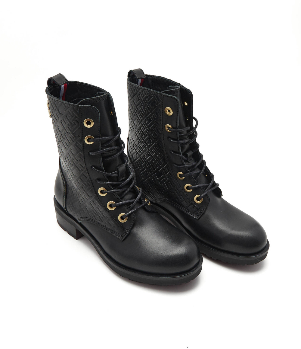 Кожаные ботильоны Tommy Hilfiger - черный(FW0FW06817)