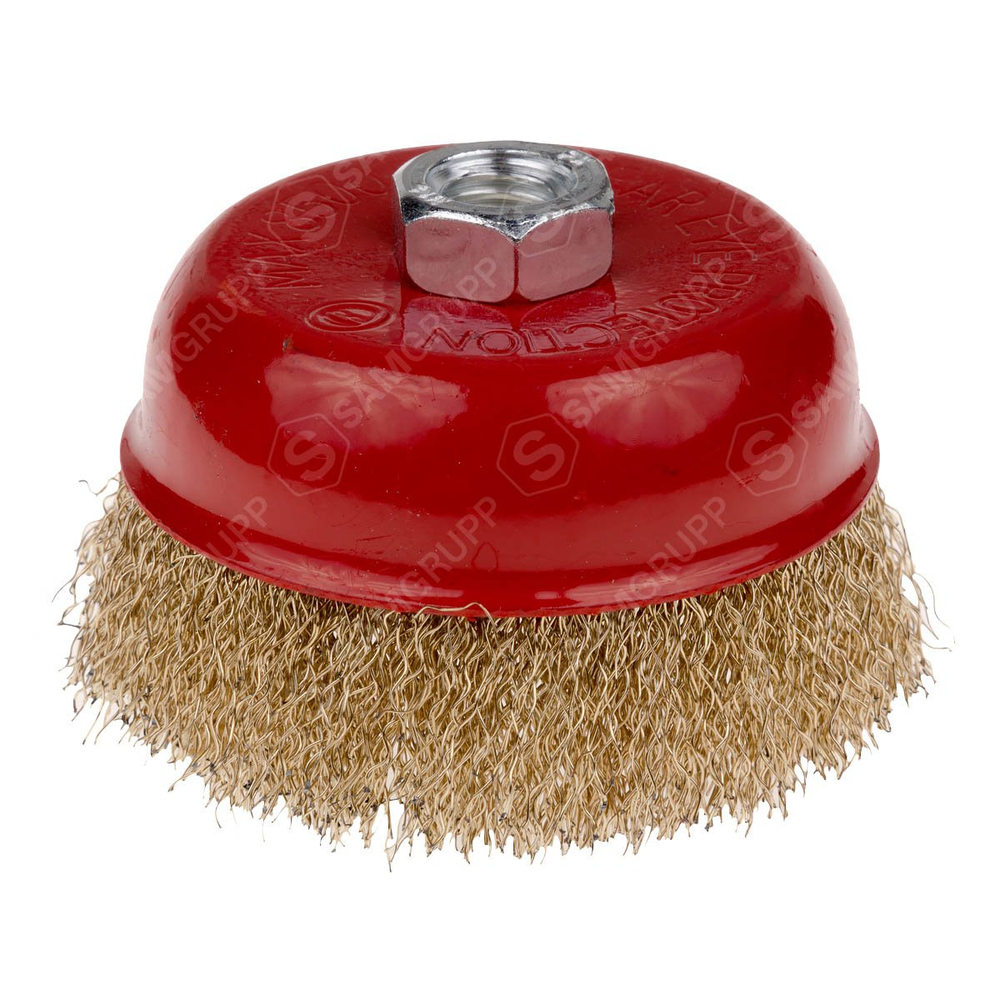 Щетка-крацовка по металлу для УШМ 65/М14 латунная (чашка)