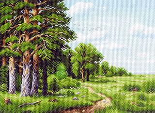 "Лесная окраина"-1145 канва с рисунком