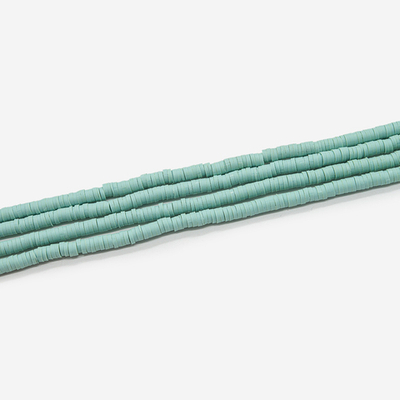 9904-мят Нить каучуковых бусин 4мм, мятный, нить 39см