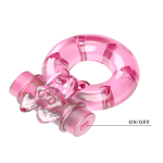 Розовое эрекционное виброкольцо 3,5х5см Baile Pink Rabbit Cock Rings BI-010082A
