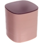 Органайзер для хранения с зеркалом «ПИОНТО», цвет пудровый, 12*11см (упаковка коробка)